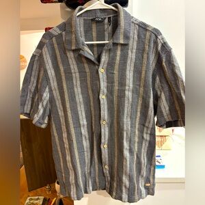 Knit Striped Short-Sleeve Shirt